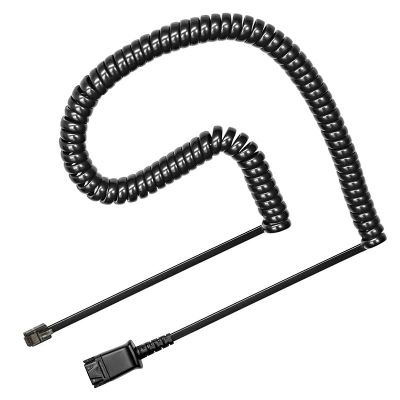 TruVoice U10P-S Adapter 38099-01 for Plantronics Quick Disconnect (QD) Headsets - RJ9 Jack is Compatible with Yealink, Grandstream, Ooma and Snom Desk Phones - Image 1